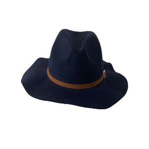 Woodlands Rancher Hat Blue Felt Feel Wide Brim Classic Style Polyester One Size